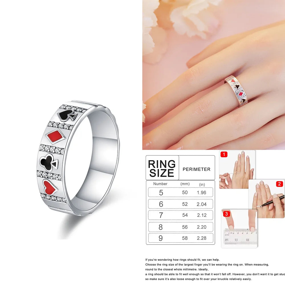 925 Sterling Silver Sparkling Hoops Ring Love Heart For Women Fashion jewelry Firefly Clover ring Party Anniversary Fine Gifts