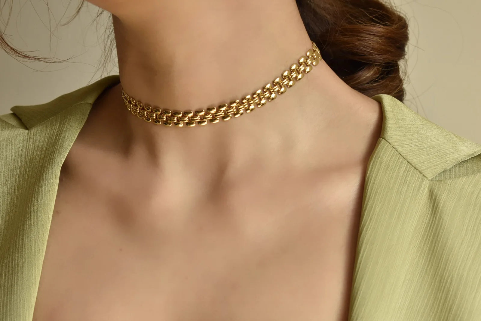 316L Stainless Steel Necklace Gold Color Hip Hop Wheat Shape For Women Men Fashion Trend Girl Jewelry Gift Joyas