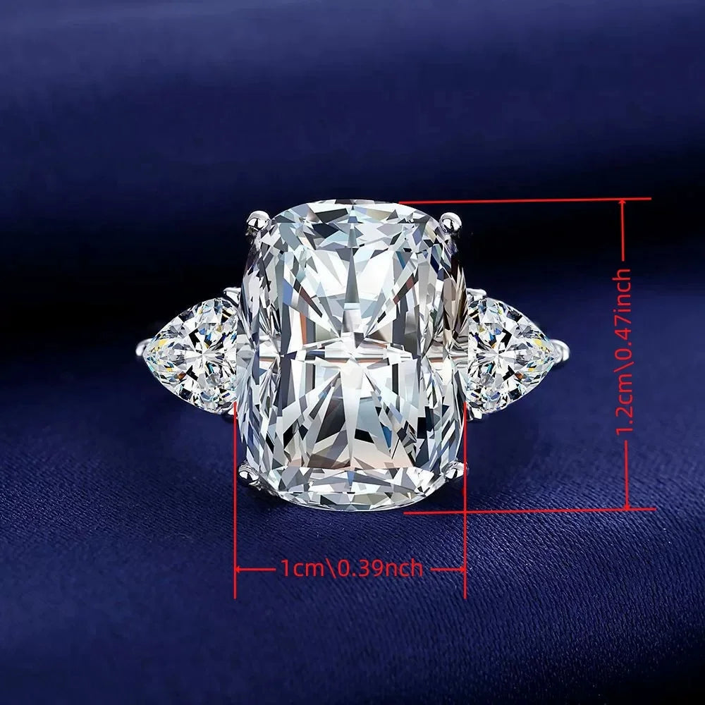 1 Geometric Cut Cubic Zirconia Copper Material Ring Suitable For Women's Party And Daily Wear Jewelry Gifts