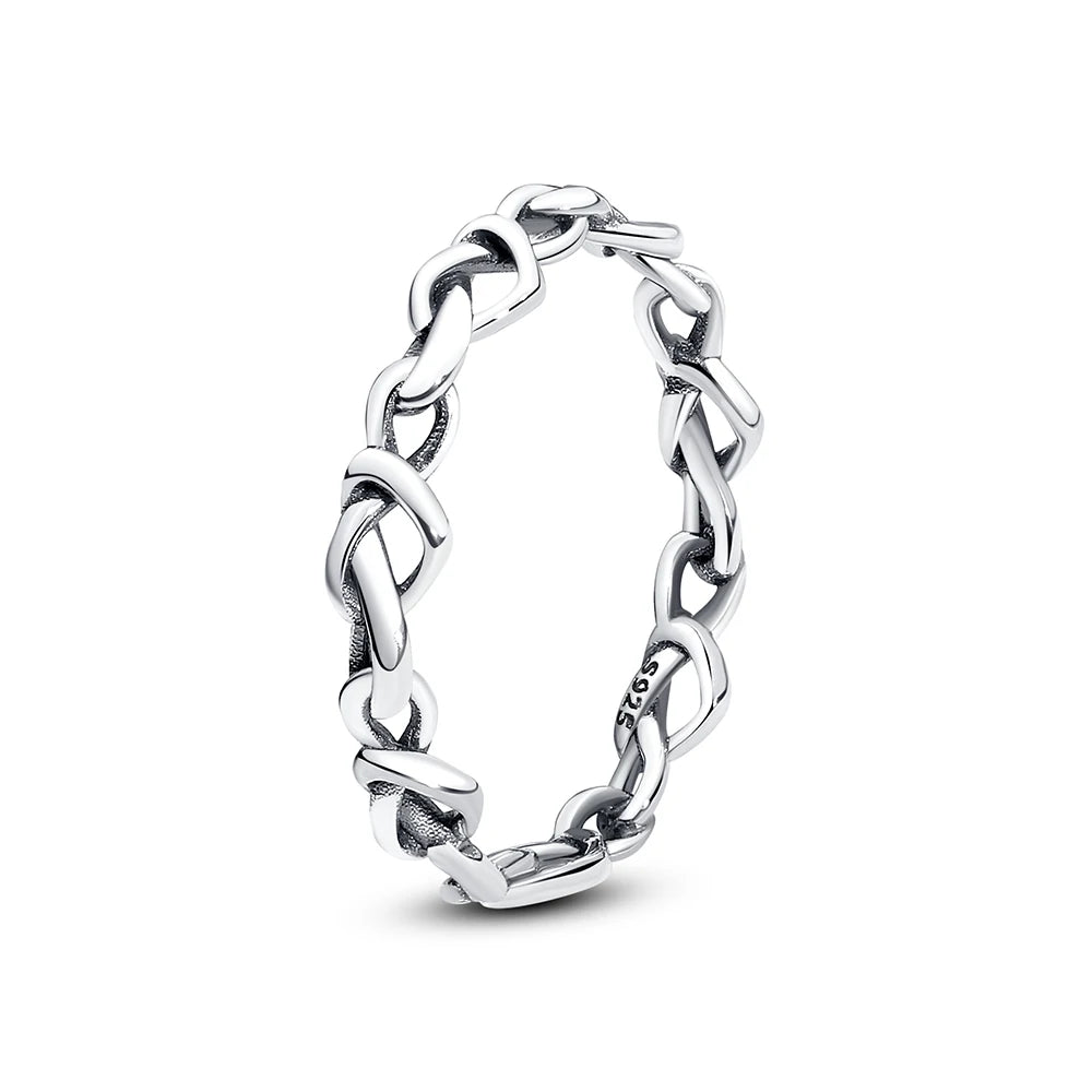 925 Sterling Silver Rings For Women Original Crown Love Heart Wishbone Engagement Wedding Rose Gold Crystal Ring Luxury Jewelry