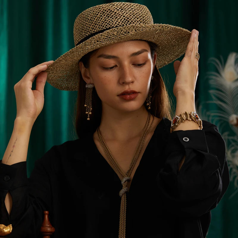 4mm Rope Chain Necklace Gold Color Vintage Antique Long Jewelry For Women Sweater Tassel Accessories Luxury Dubai 2025 Trends